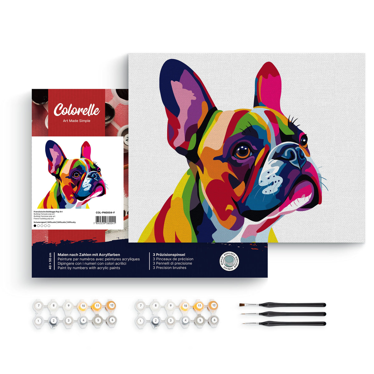 Französische Bulldogge Pop Art