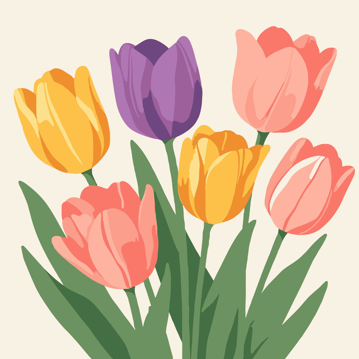 Bunte Tulpen