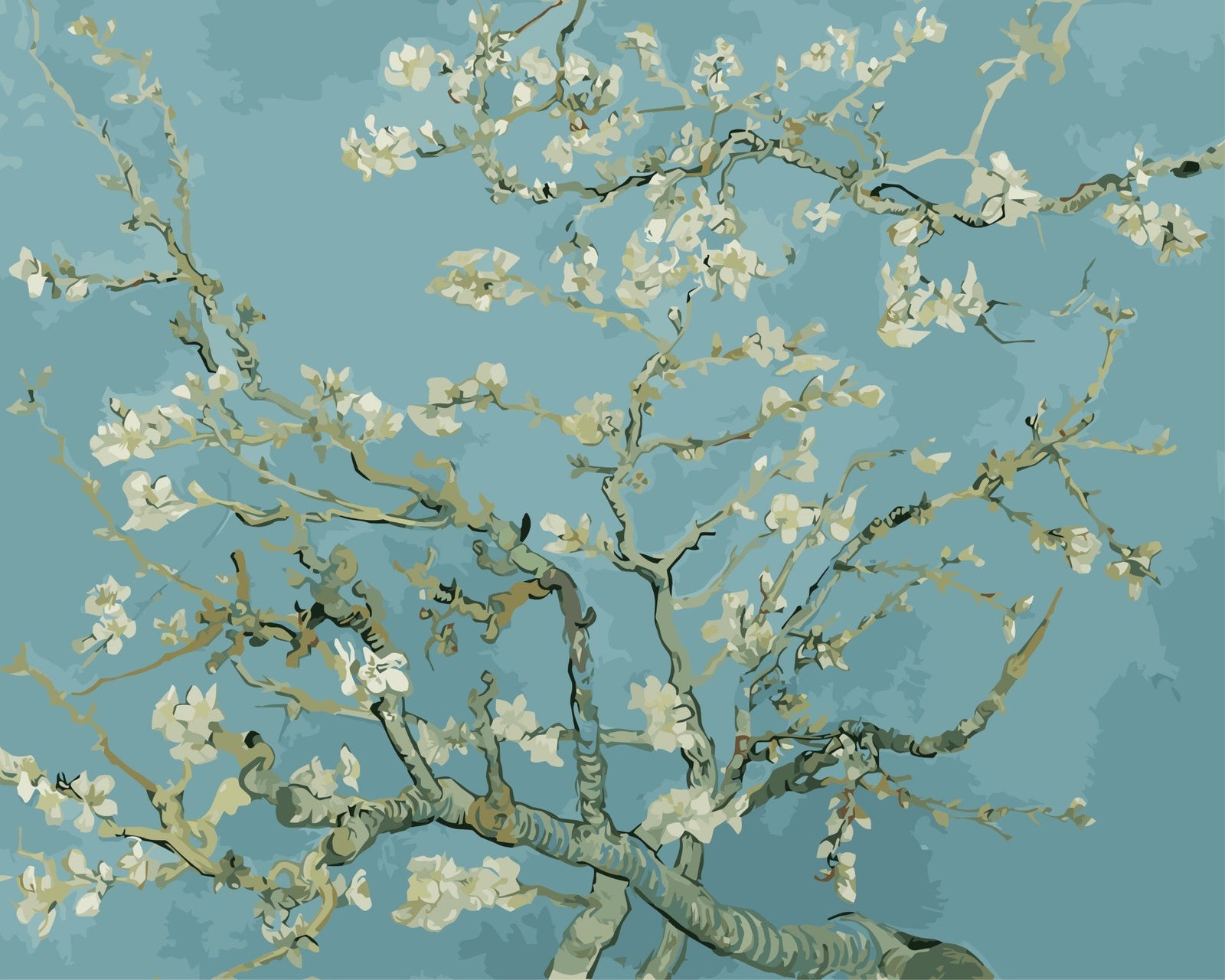 Verblühende Blumen – Vincent van Gogh – Malen nach Zahlen Set für Erwachsene mit Holzrahmen