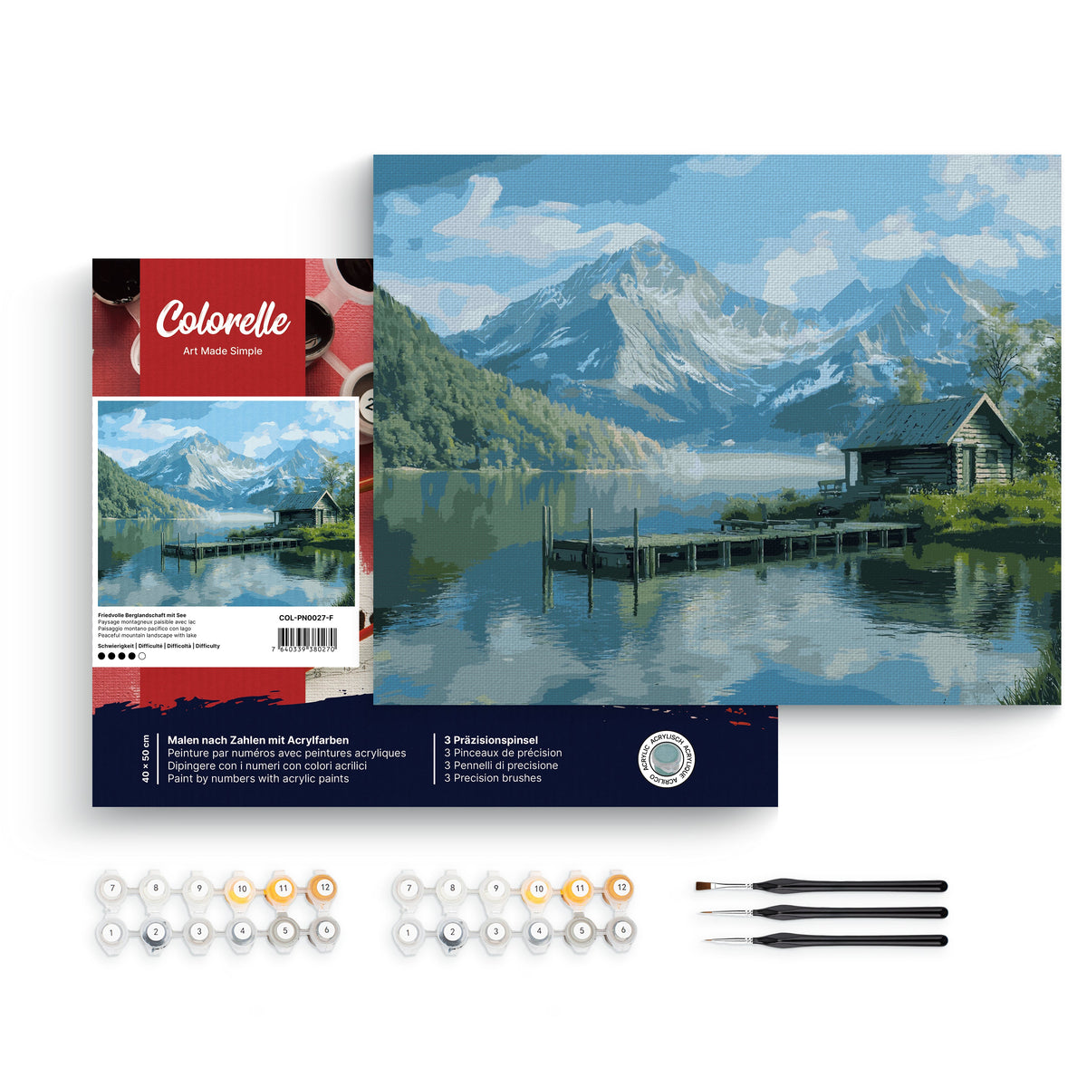 Friedvolle Berglandschaft mit See